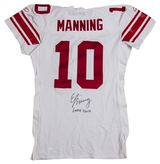2005 Eli Manning Game Used and Signed/Inscribed  New York Giants Road Jersey (PSA/DNA)